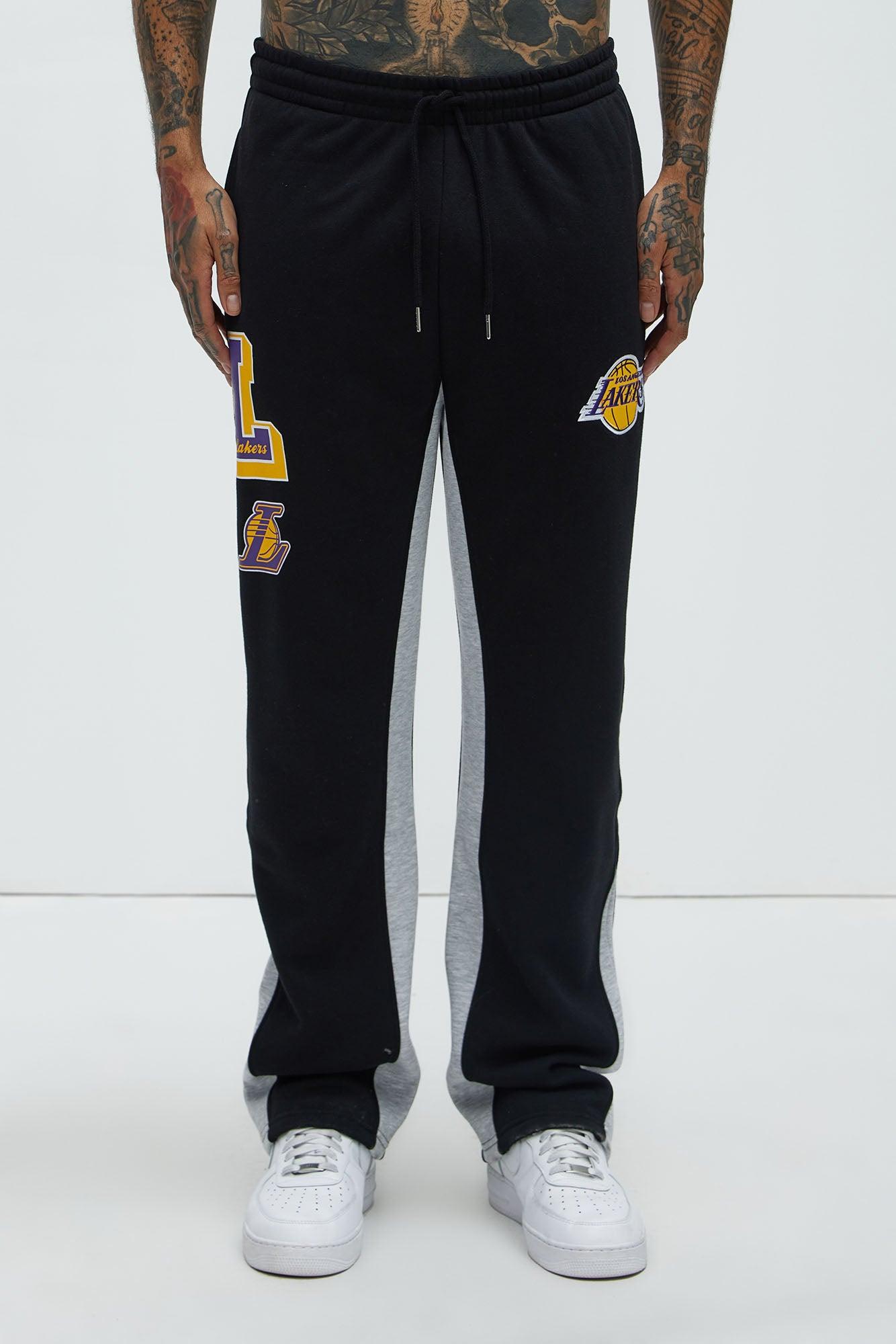 Lakers Backboard Skinny Flare Sweatpants - Black/Purple Male Product Image