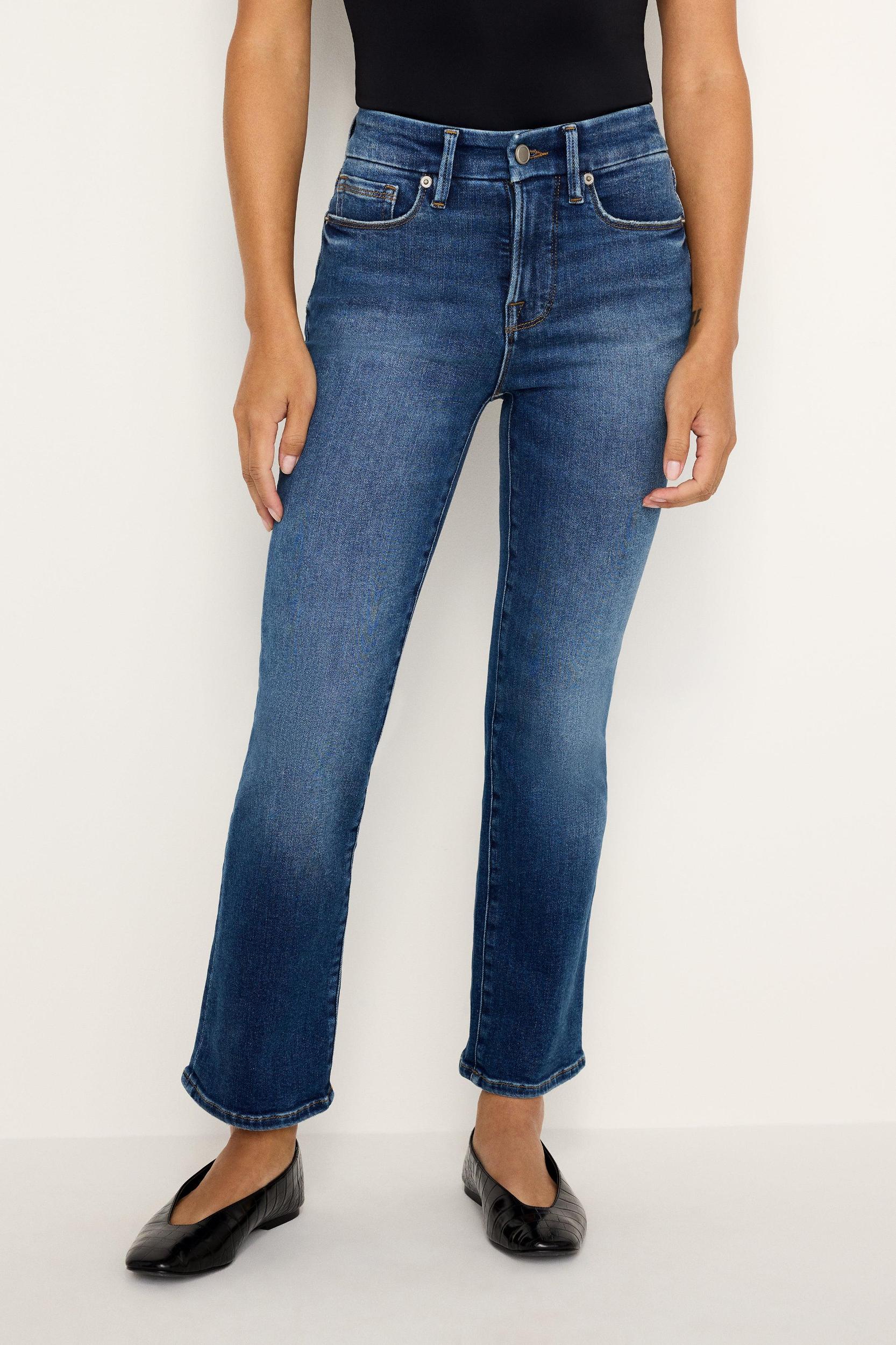 GOOD PETITE STRAIGHT COMPRESSION JEANS | INDIGO625 Product Image