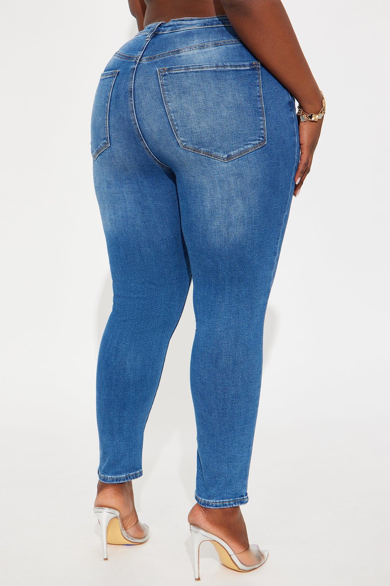 Taking Shape High Rise Skinny Jeans - Medium Blue Wash Female Product Image
