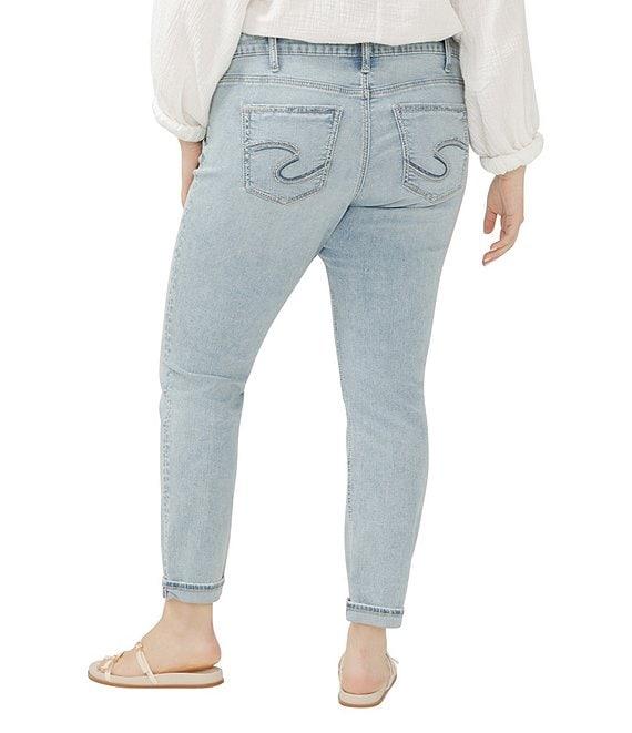 Silver Jeans Co. Plus Size Stretch Mid-Rise Girlfriend Skinny Jeans Product Image