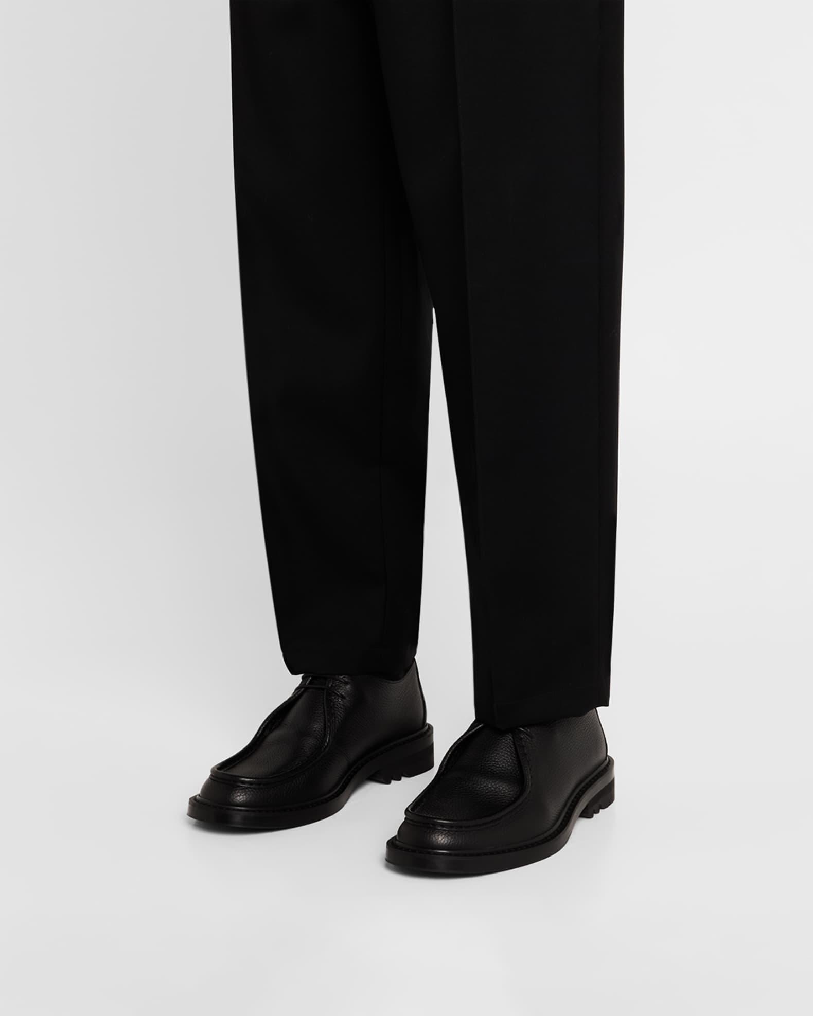 Men's QU110 Grained Leather Derby Shoes Product Image