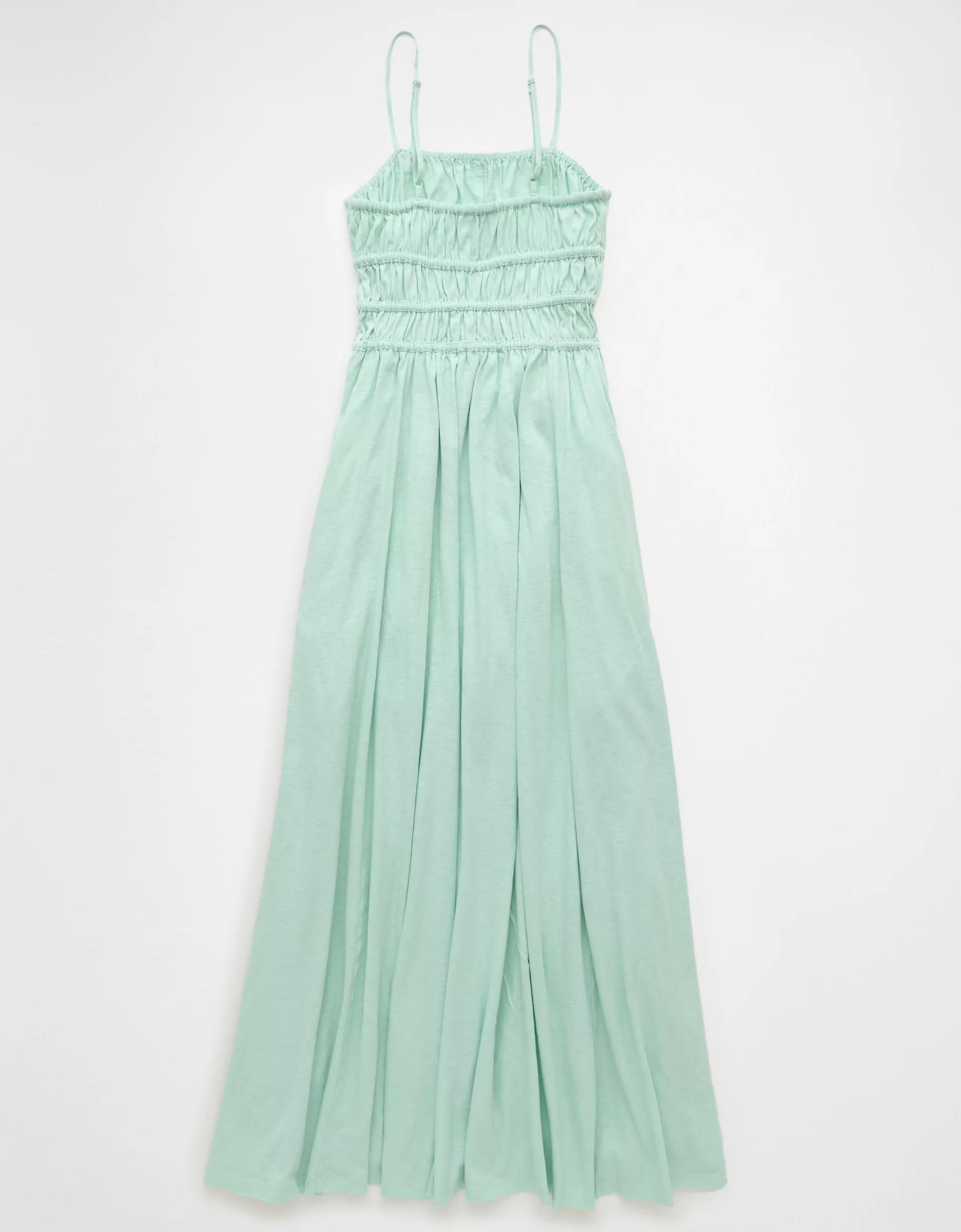 AE Sunchaser Knit Smocked Bodice Midi Dress Product Image