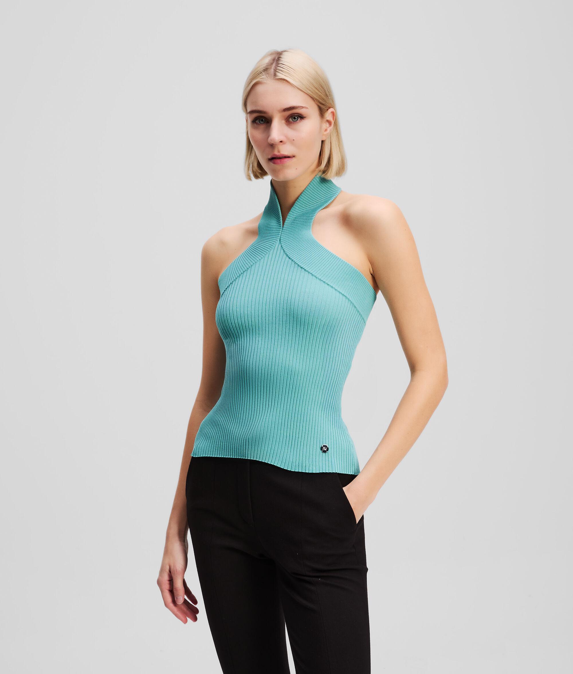 HALTERNECK KNITTED TOP Product Image