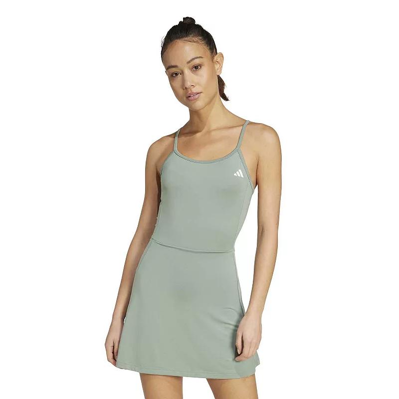 Women's adidas Essentials Integrated Shorts Training Dress, Size: XL, Silver Green Product Image