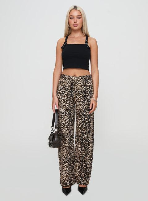 Pezzi Straight Leg Jeans Leopard Product Image