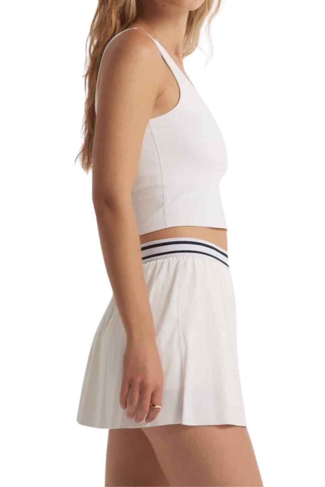 V-Neck Longline Tank White Product Image
