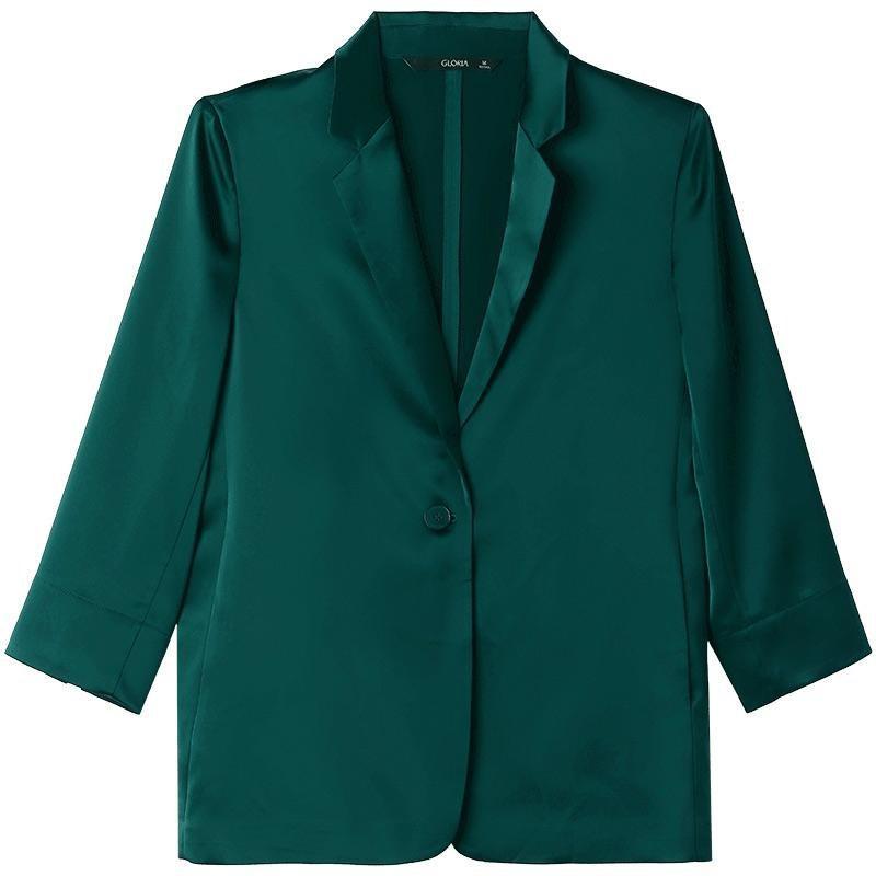 One Button Triacetate Women Blazer Product Image