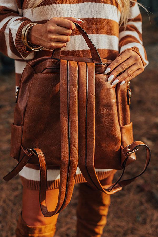 The Stevie Faux Leather Houndstooth Backpack Product Image