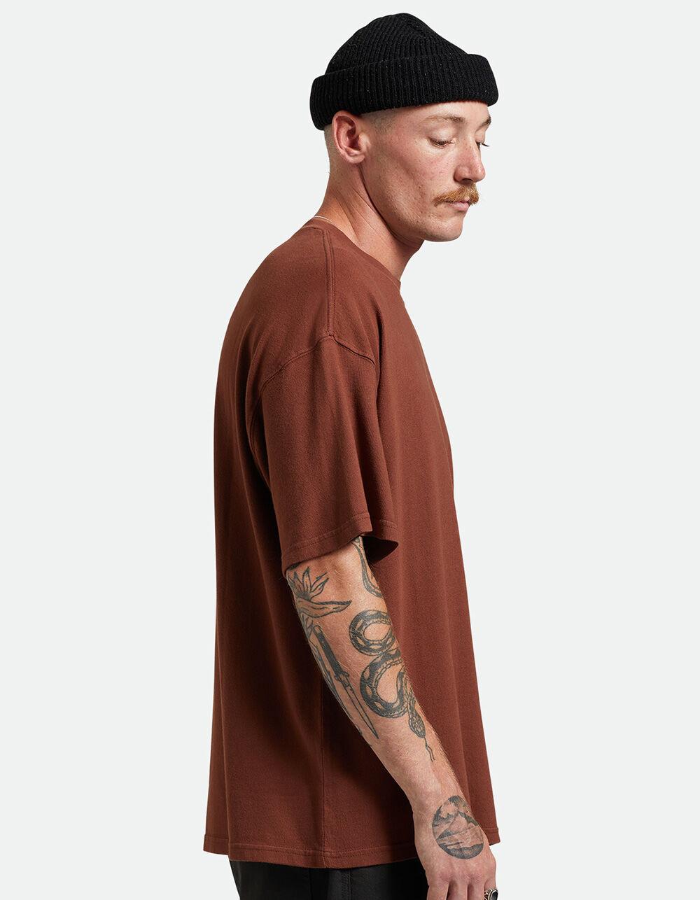 BRIXTON Quality Goods Mens Relaxed Knit Shirt - BROWN Product Image