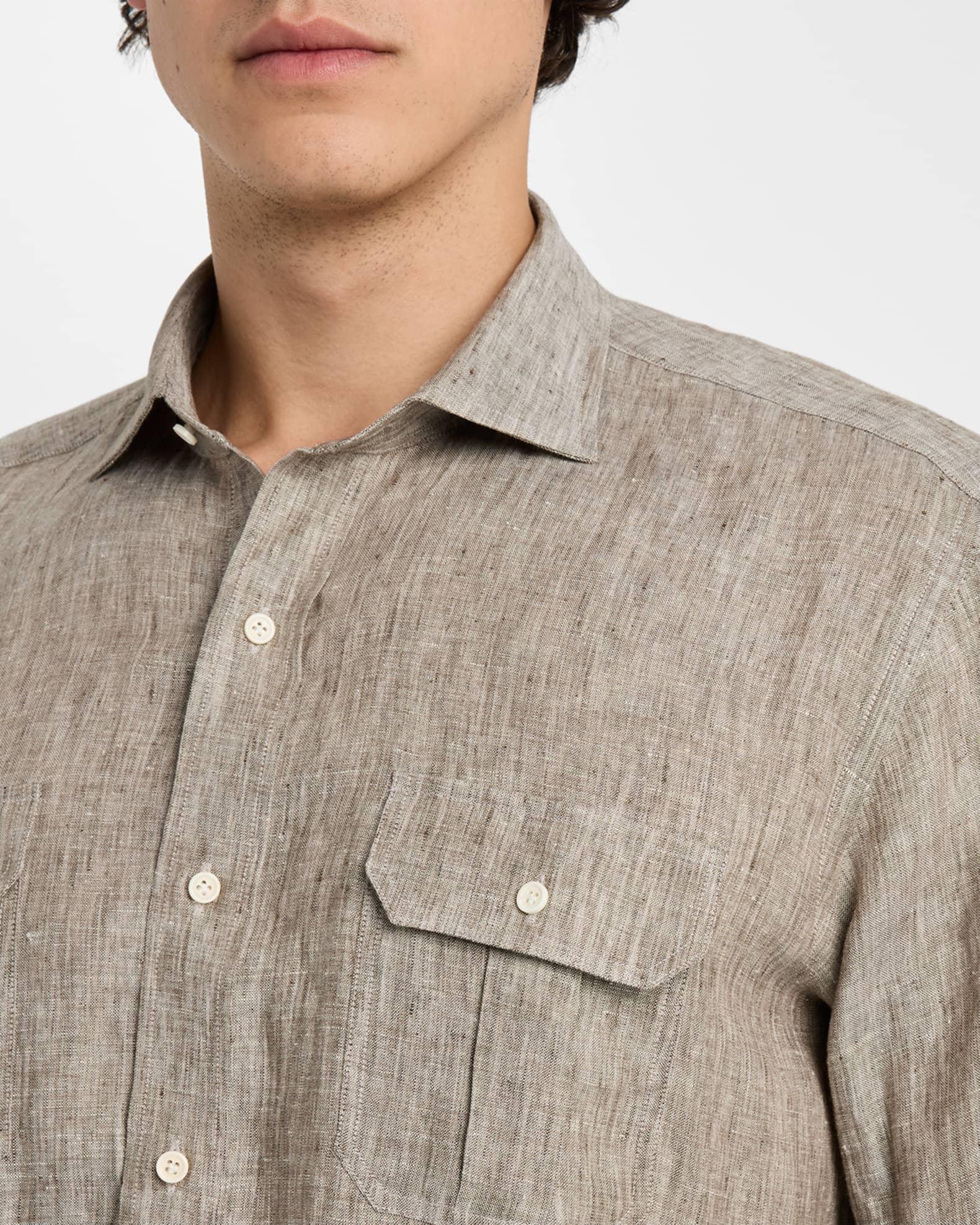 Men's Positano Linen Double-Pocket Sport Shirt Product Image