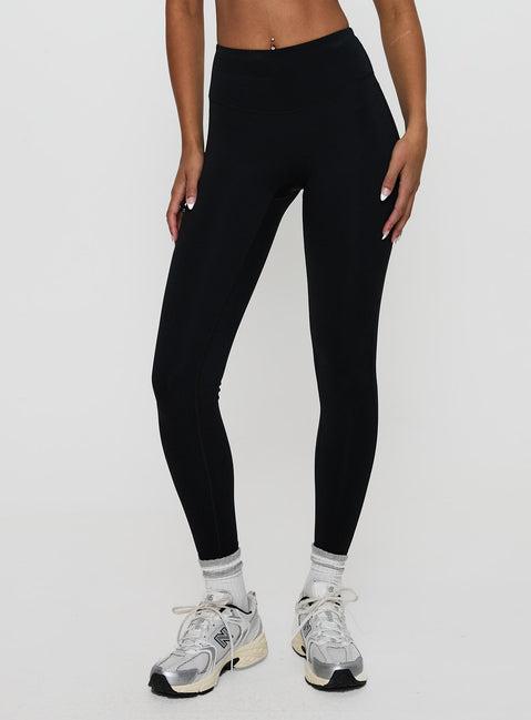 Dellah Ruched Back Leggings Black Product Image