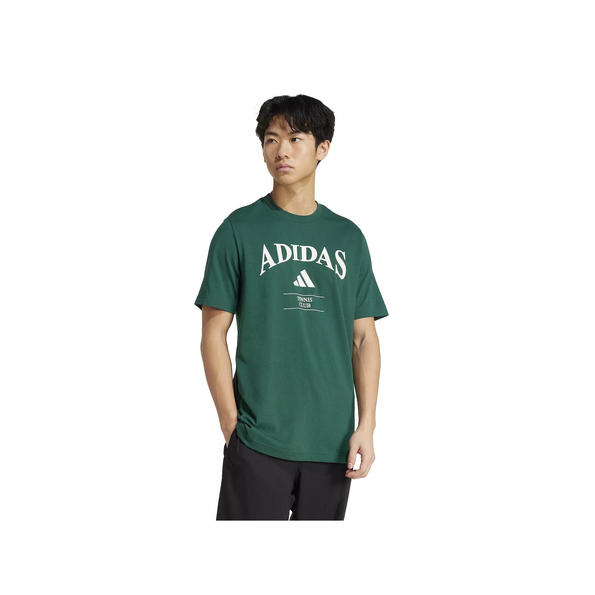 Men's adidas Tennis Jeu Sportswear T-Shirt, Size: Small, Collegiate Green Product Image