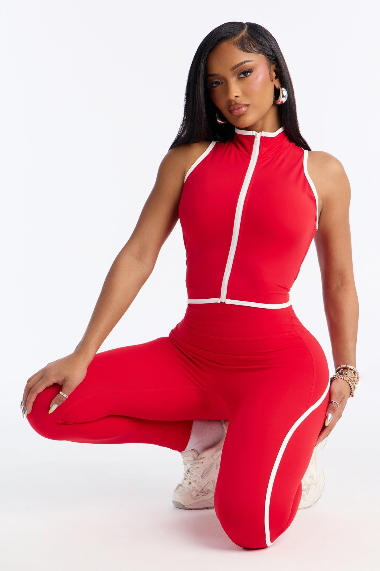 Sculpt Up Legging Set - Red Female Product Image