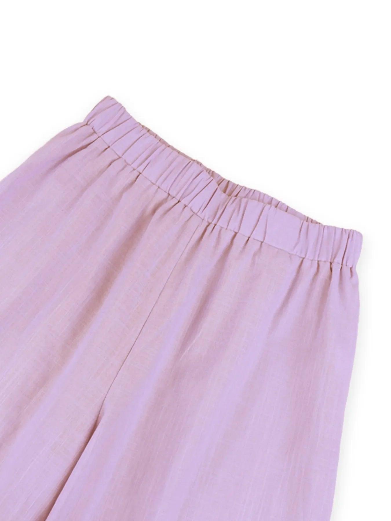 Button Down Peplum Vest and Pants Set Product Image