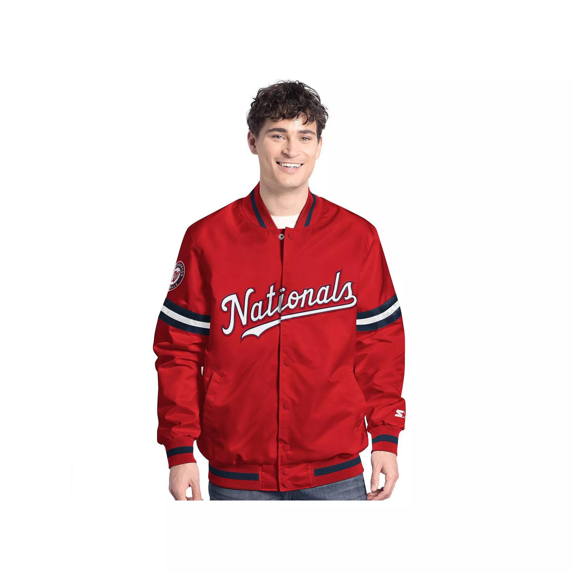 Men's Starter Red St. Louis Cardinals Scout Full-Snap Varsity Jacket,  Product Image