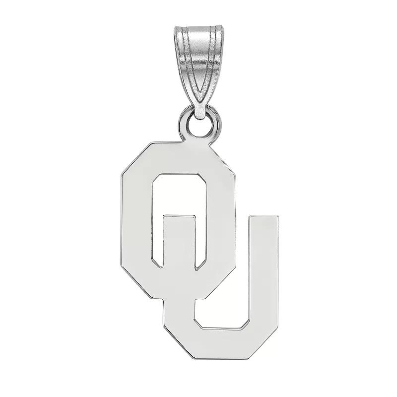LogoArt 10K White Gold Oklahoma Sooners Pendant, Women's,  Product Image
