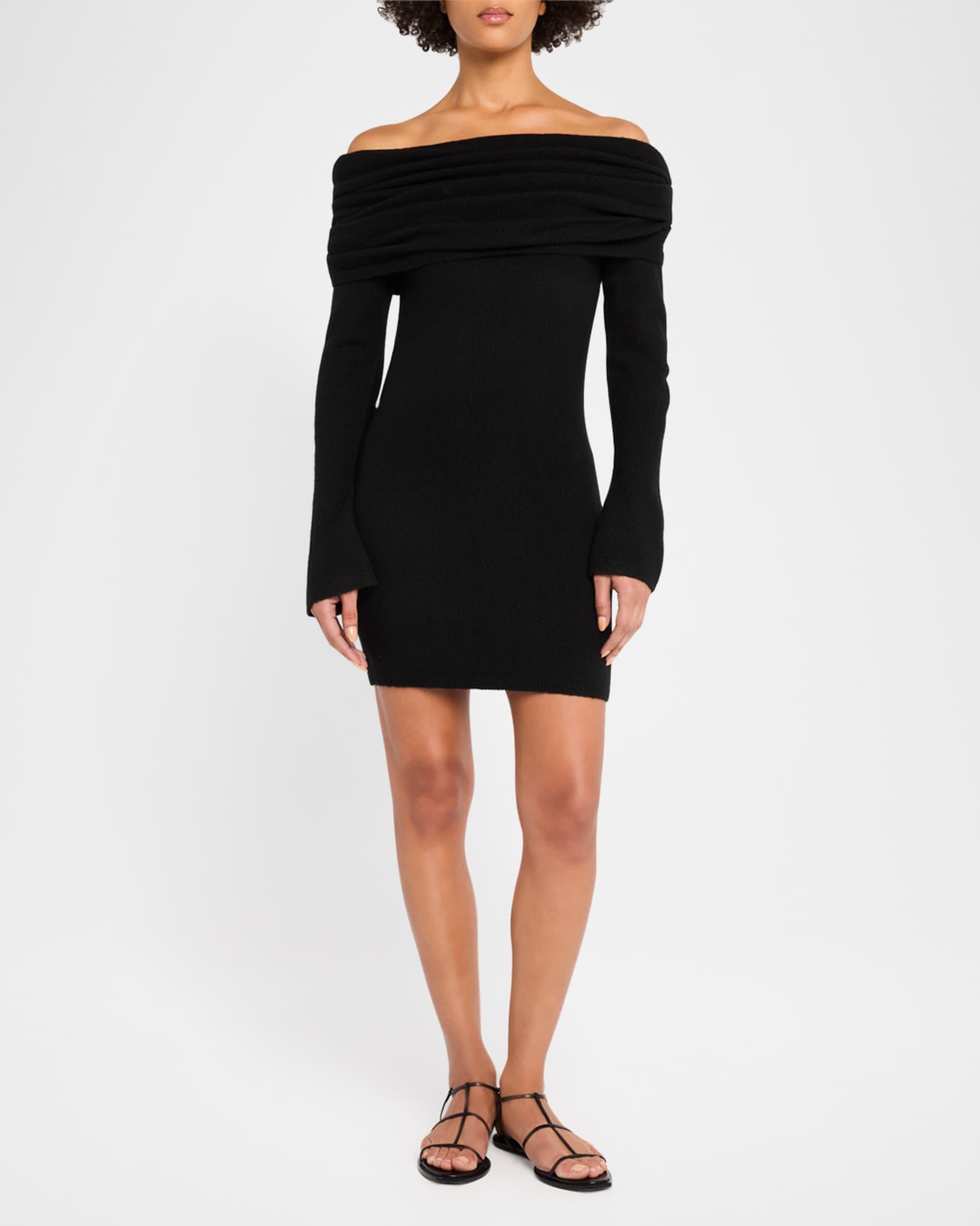 Selene Off-Shoulder Knit Mini Dress Product Image