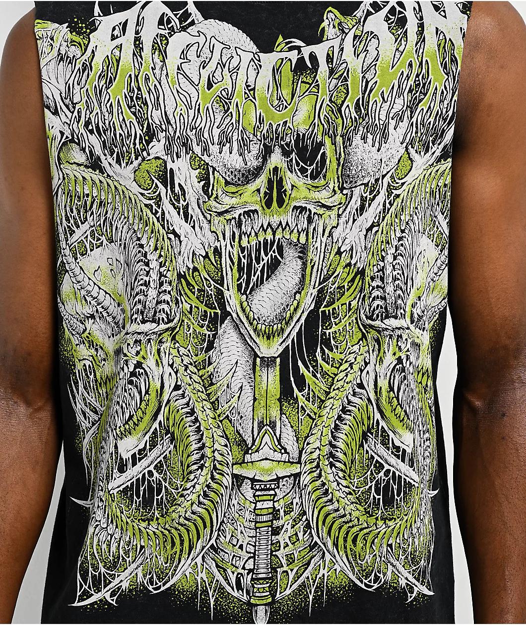 Affliction Caustic Abyss Black Lava Wash Tank Top Product Image