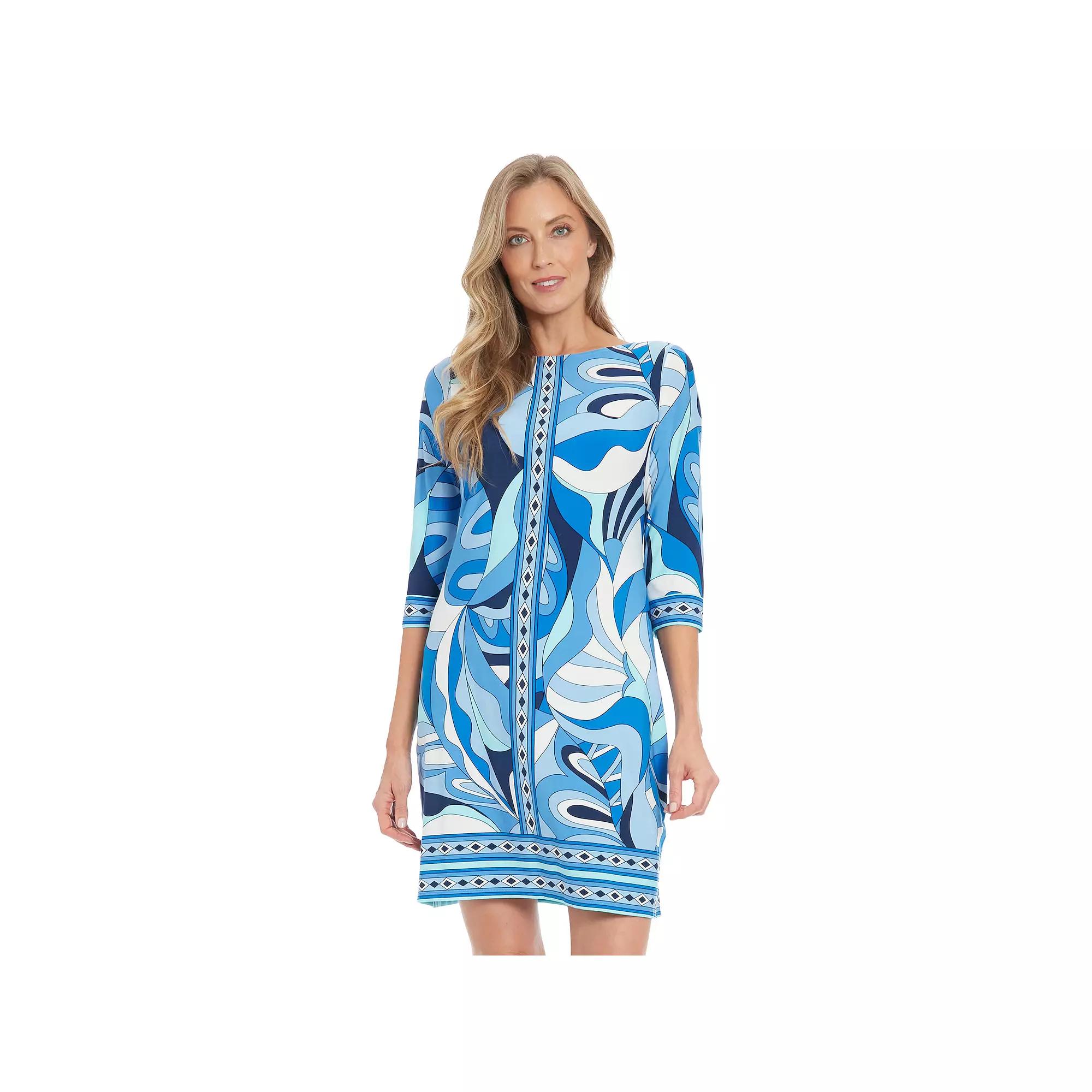 Petite London Times Three-Quarter Sleeve Shift Dress, Women's,  Product Image