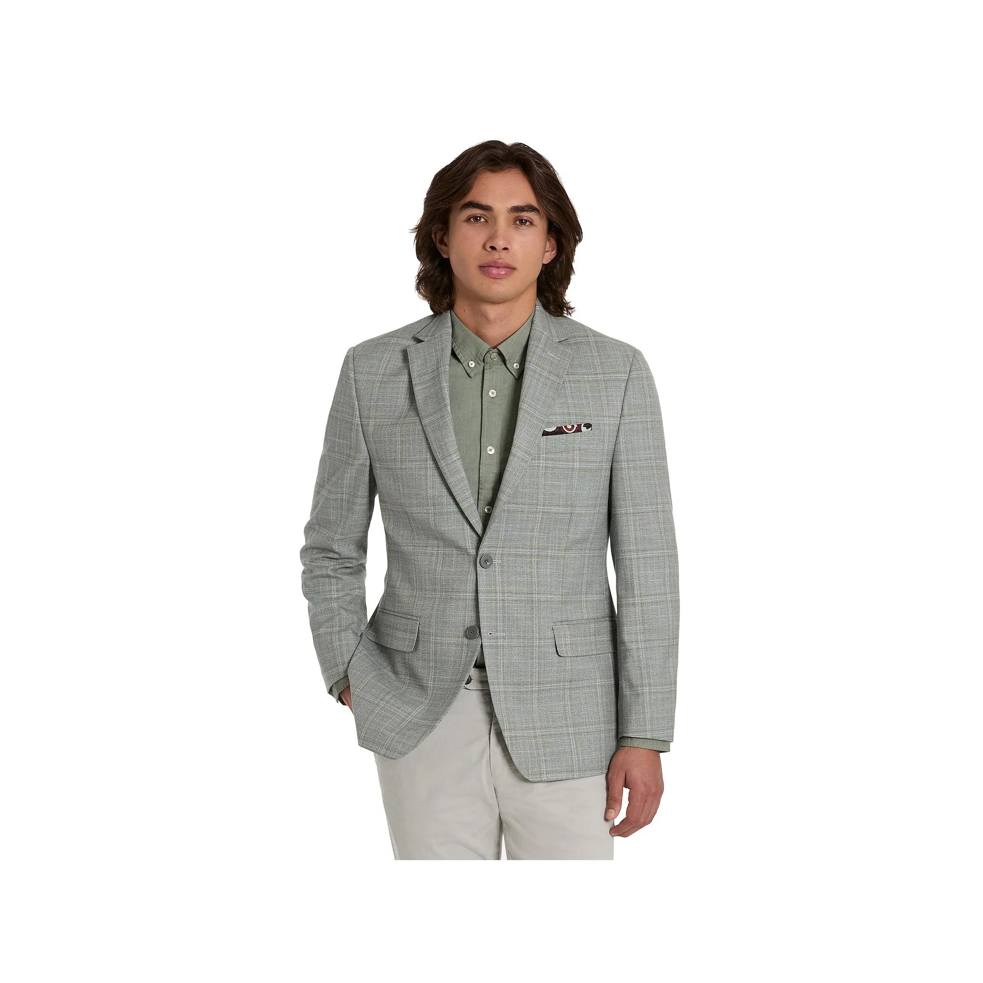 Men's Ben Sherman Slim-Fit Sport Coat, Size: 46 - Regular, Green Plaid Product Image