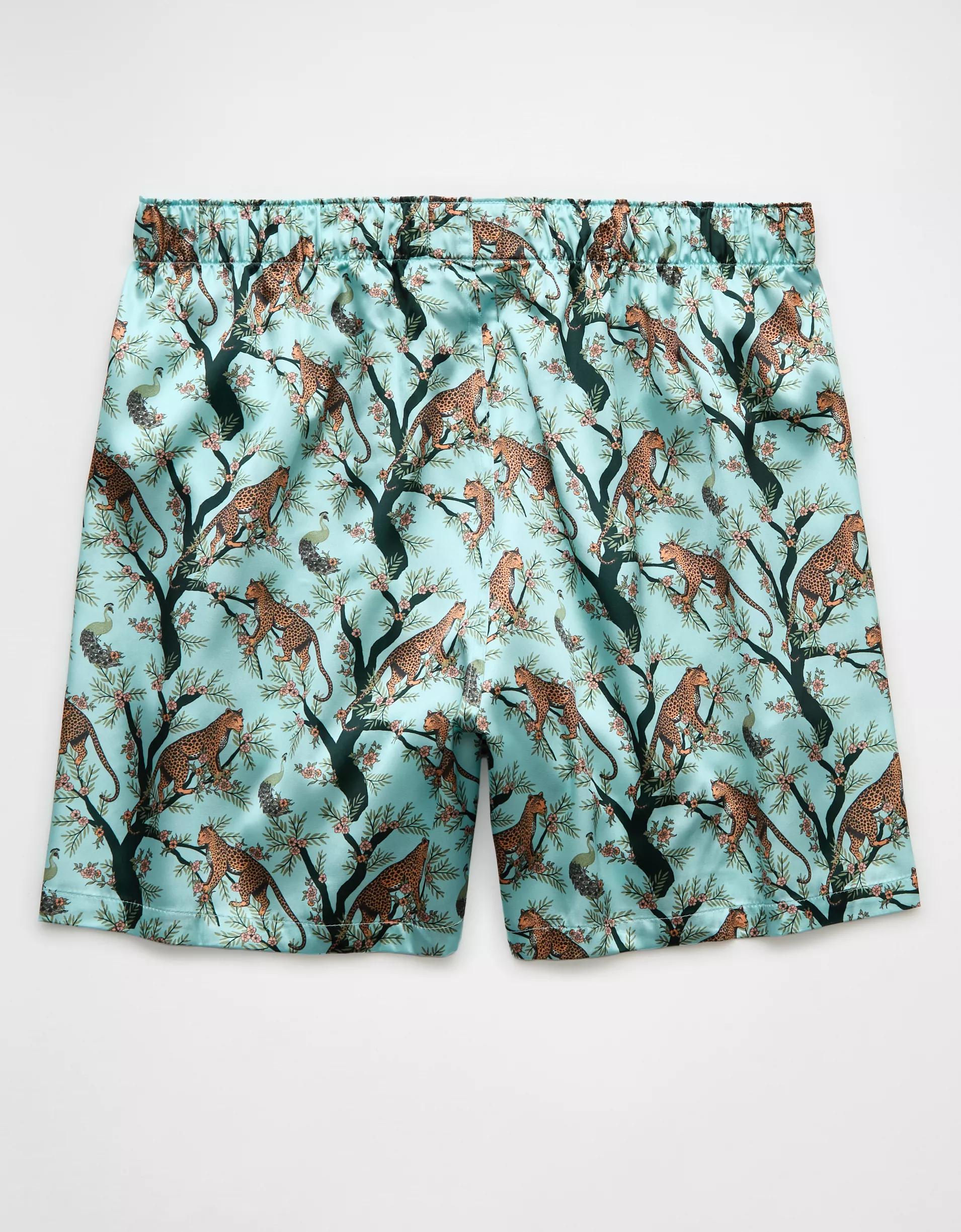 AEO Men's Elephant Tapestry Satin Pocket Boxer Short Product Image
