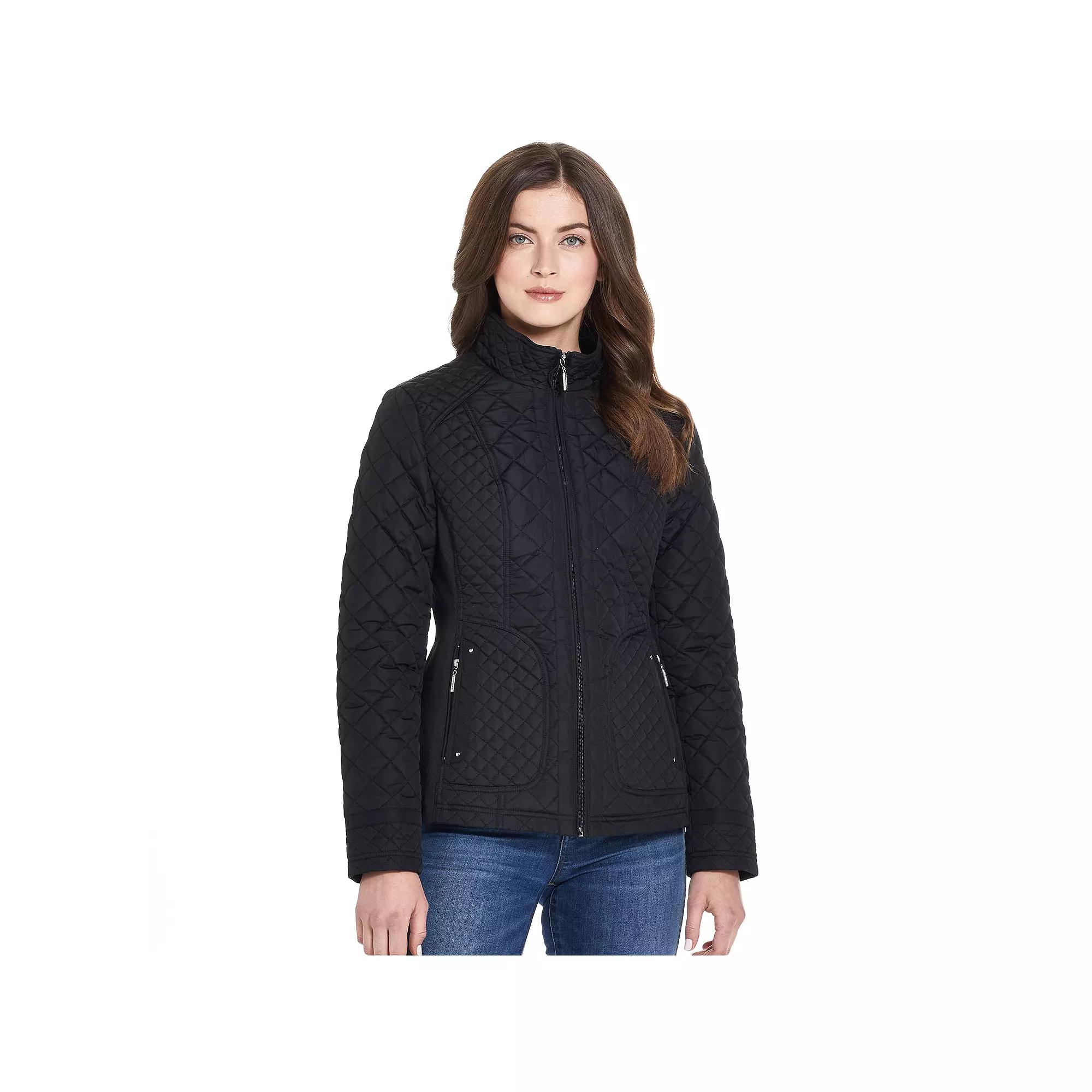 Womens Weathercast Quilted Moto Jacket Product Image