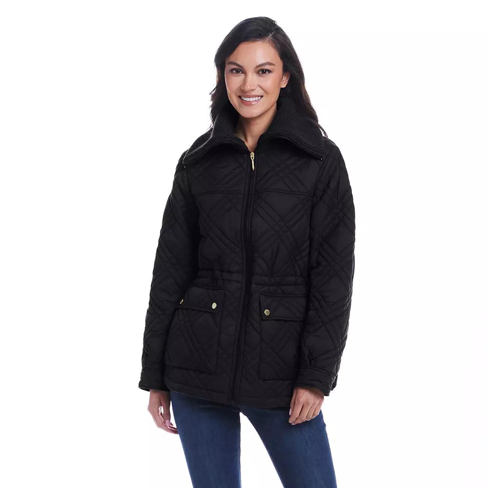 Women's Weathercast Wide Collar Quilted Anorak Jacket,  Product Image