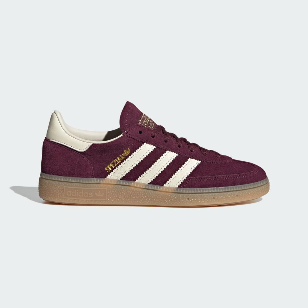 Womens adidas Handball Spezial Athletic Shoe Cream White / Gold Metallic Product Image