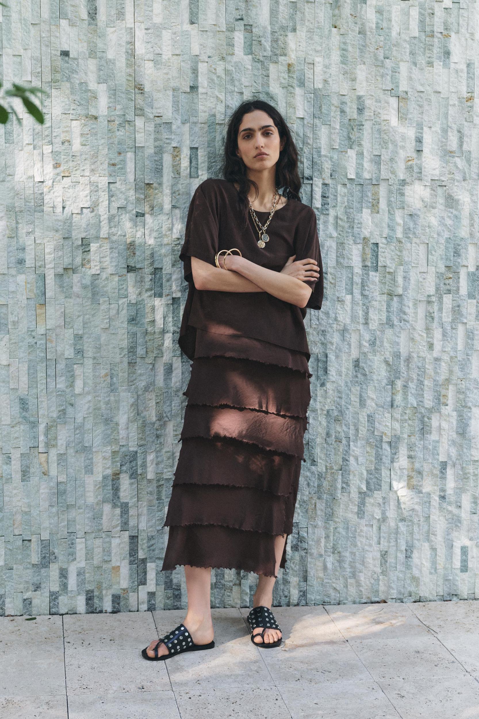 RUFFLED DRESS ZW COLLECTION Product Image