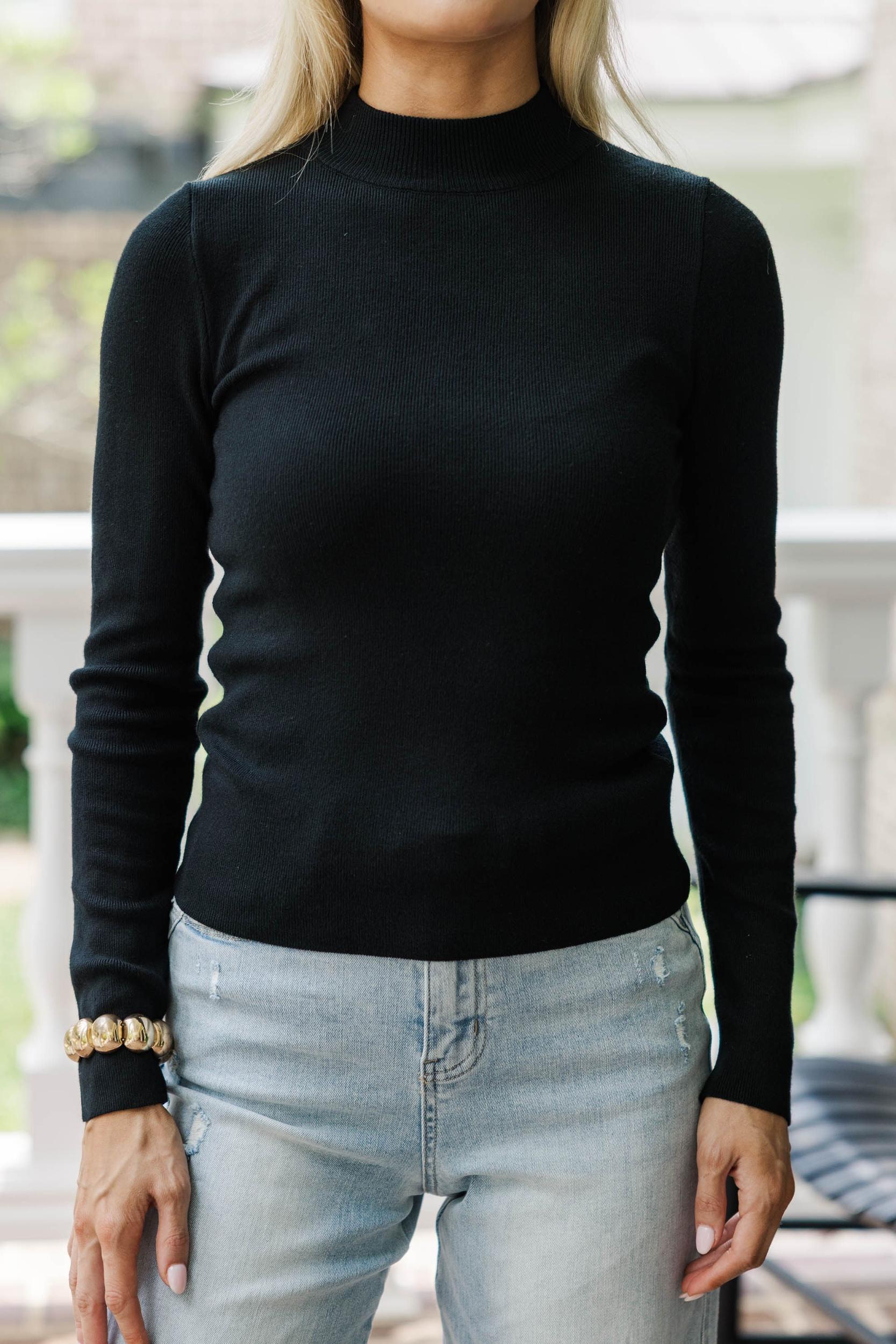 See It Through Black Ribbed Top Female Product Image