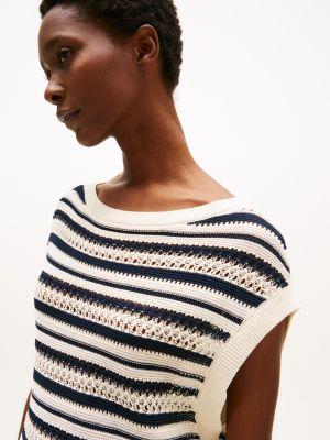 Crochet Wide-Neck Sweater Product Image