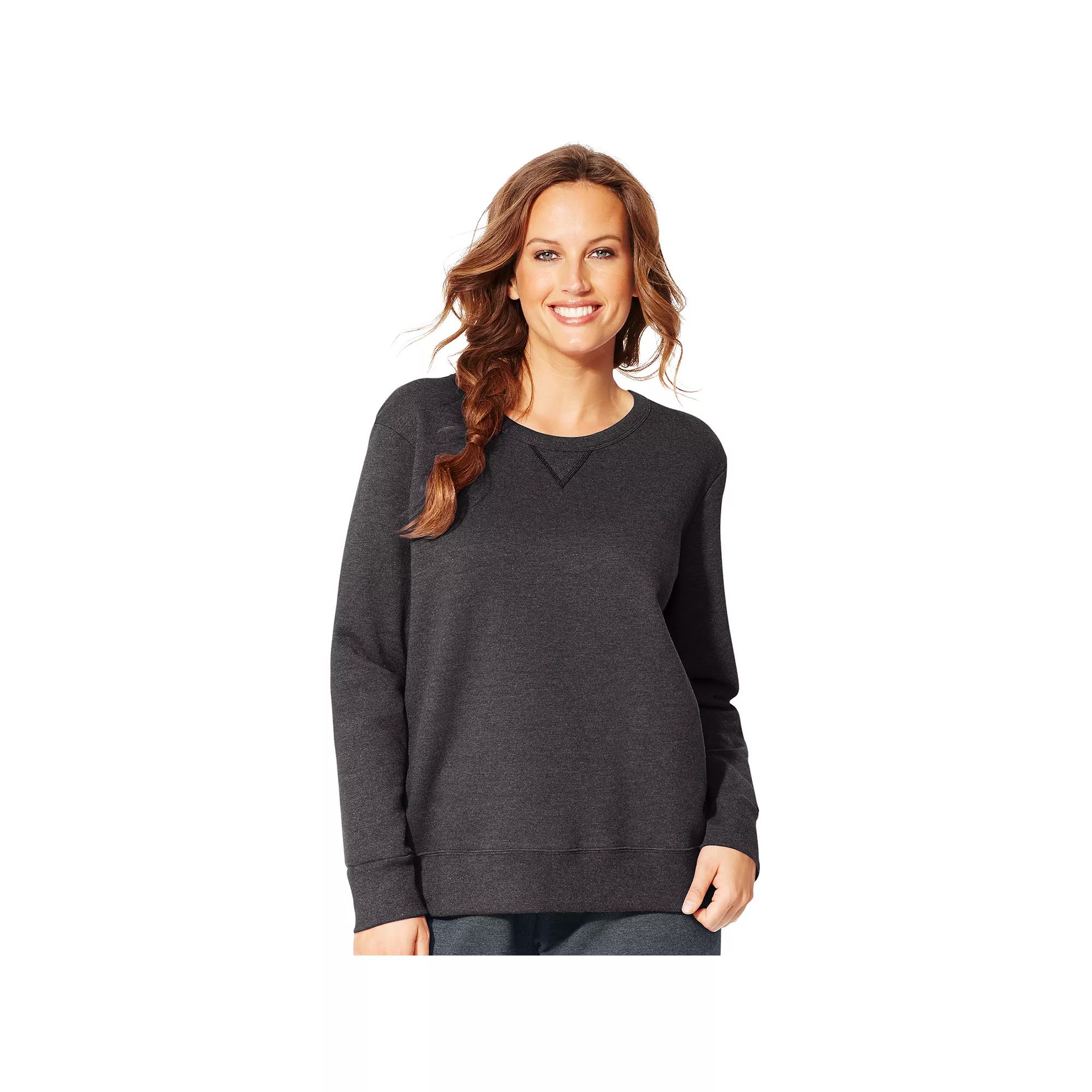 Plus Size Just My Size Fleece Crew Sweatshirt, Womens Purple Splendor Product Image