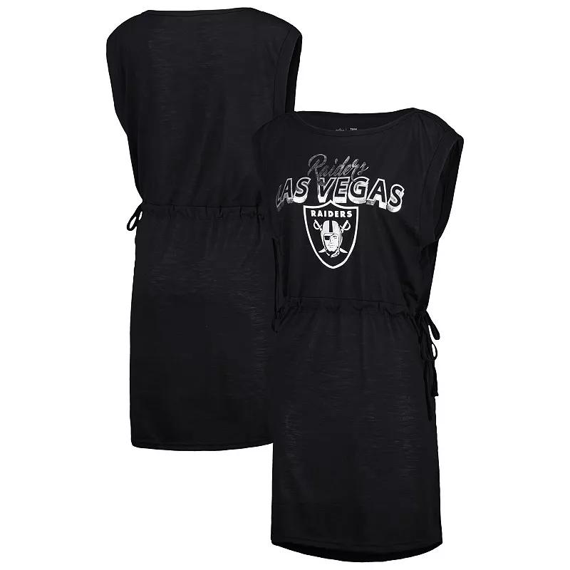 Women's G-III 4Her by Carl Banks Black Las Vegas Raiders G.O.A.T. Swimsuit Cover-Up,  Product Image