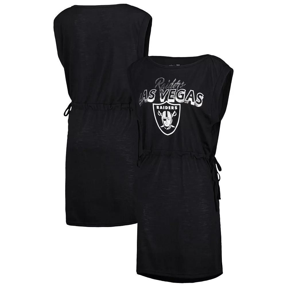 Women's G-III 4Her by Carl Banks Black Las Vegas Raiders G.O.A.T. Swimsuit Cover-Up,  Product Image