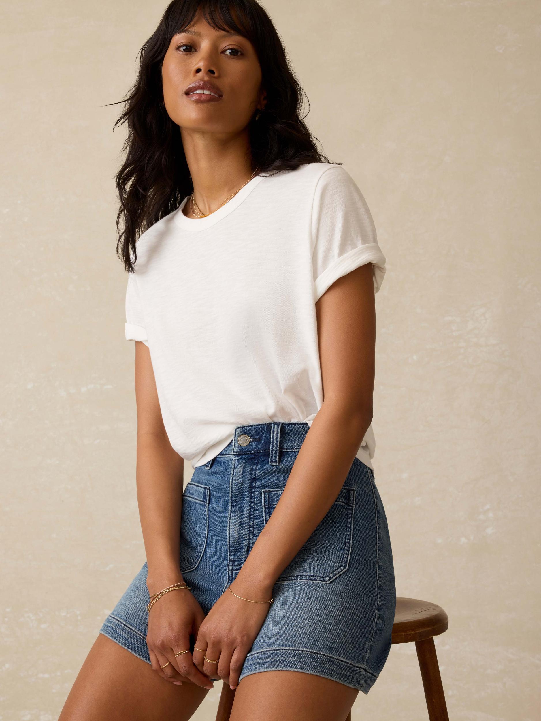 Sunwashed Essential Tee - White Female Product Image