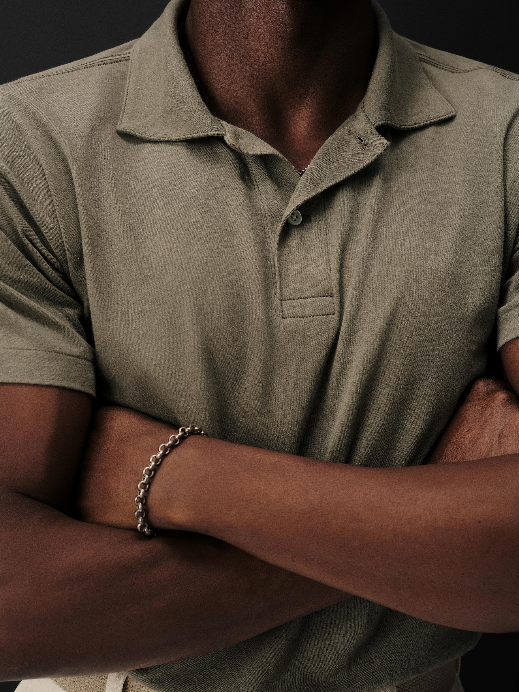 Seagrass Japanese Cool Cashmere Knit Polo Product Image