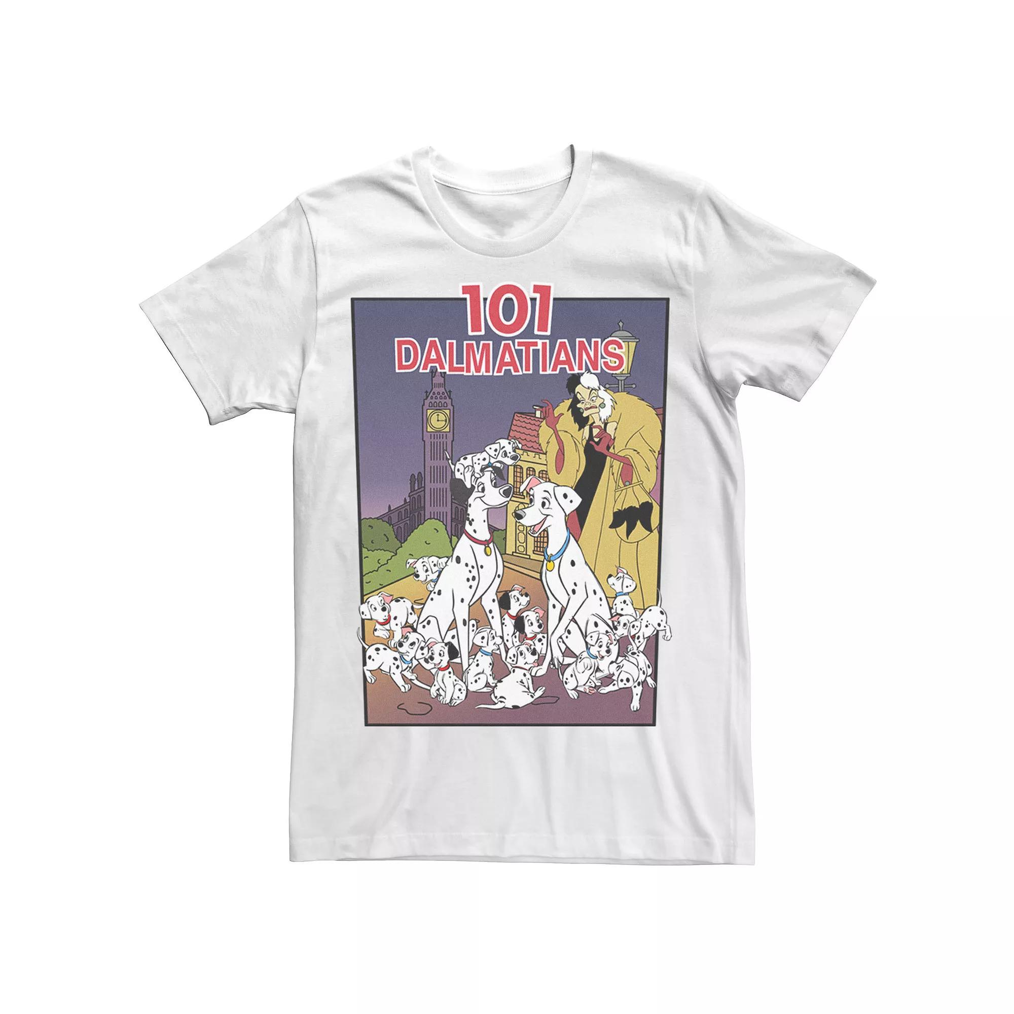 Big & Tall Disney 101 Dalmatians Group Shot VHS Cover Tee, Men's, Size: XLT, White Product Image