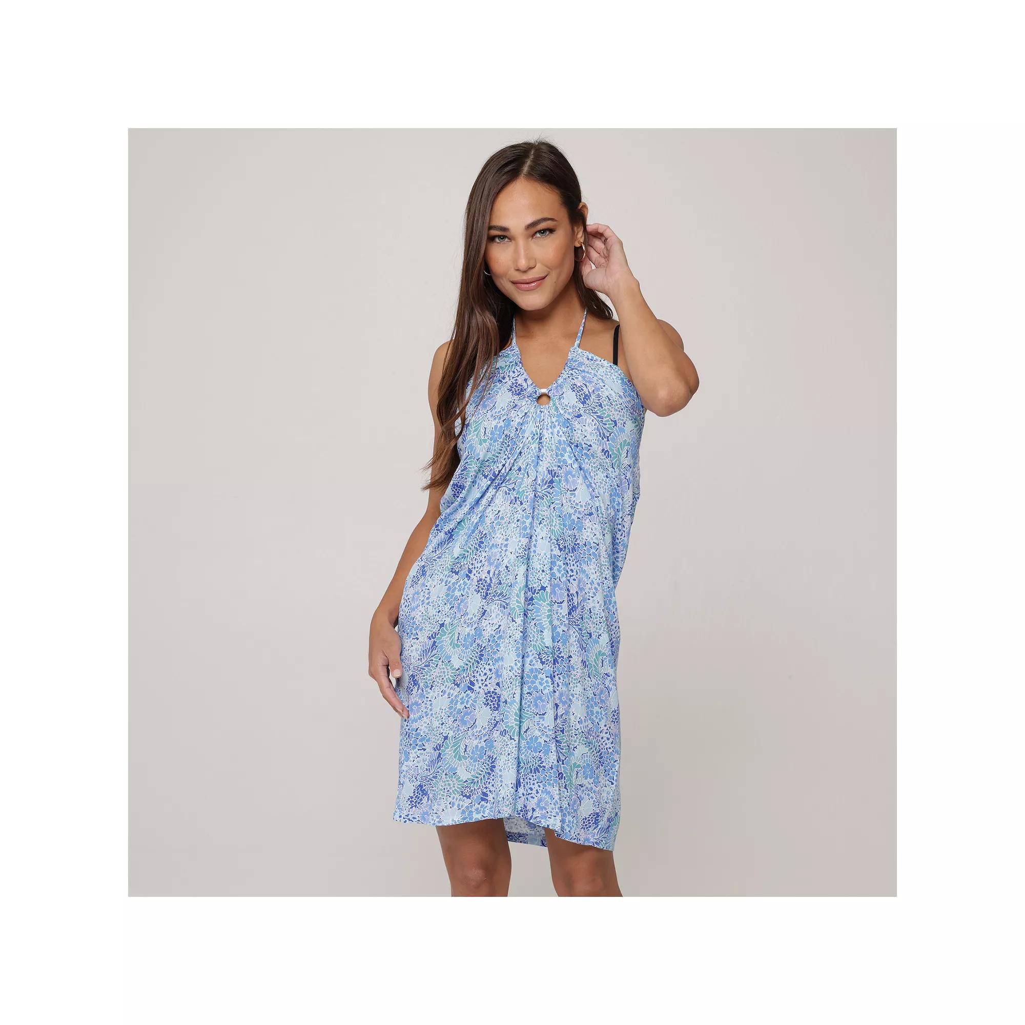 Womens J. Valdi Halter Swim Cover Up Dress Product Image