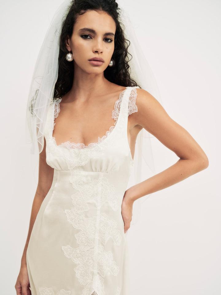 Clemence Maxi Dress — Cream Product Image