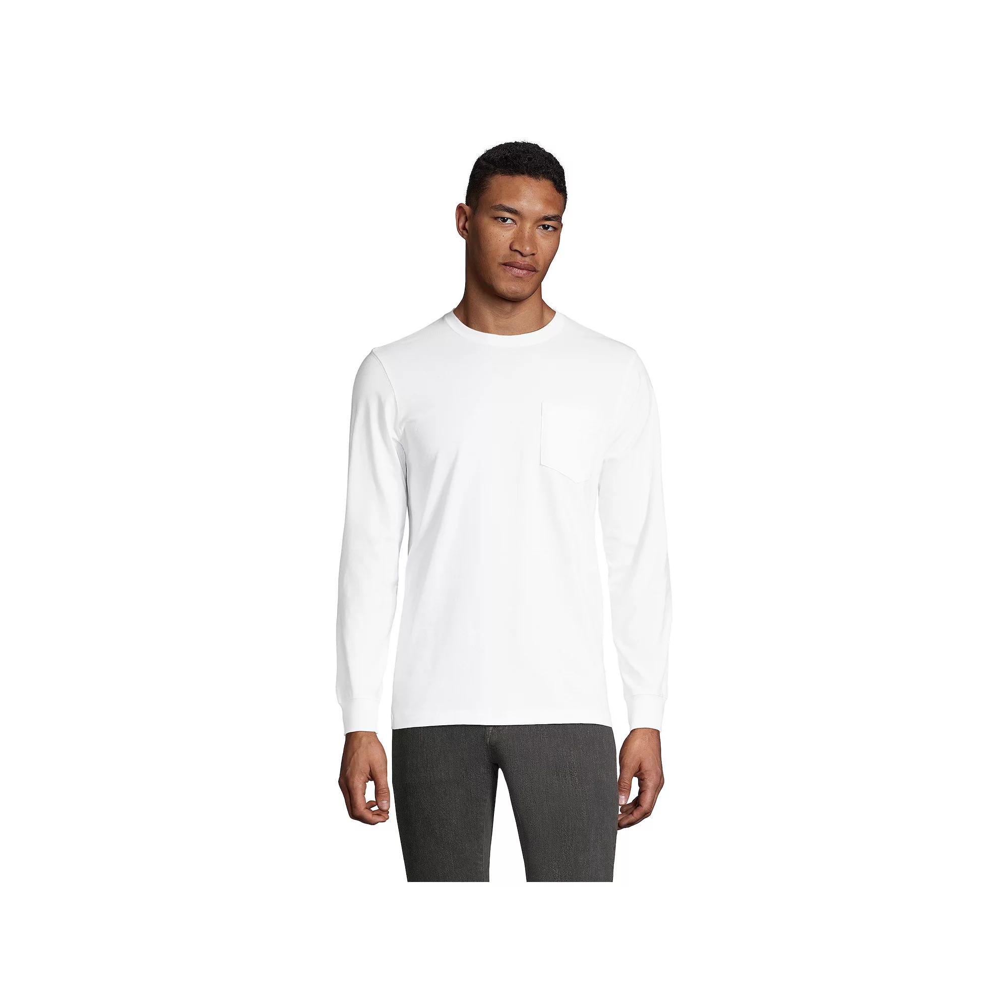 Big & Tall Lands' End Super-T Pocket Tee, Men's,  Product Image