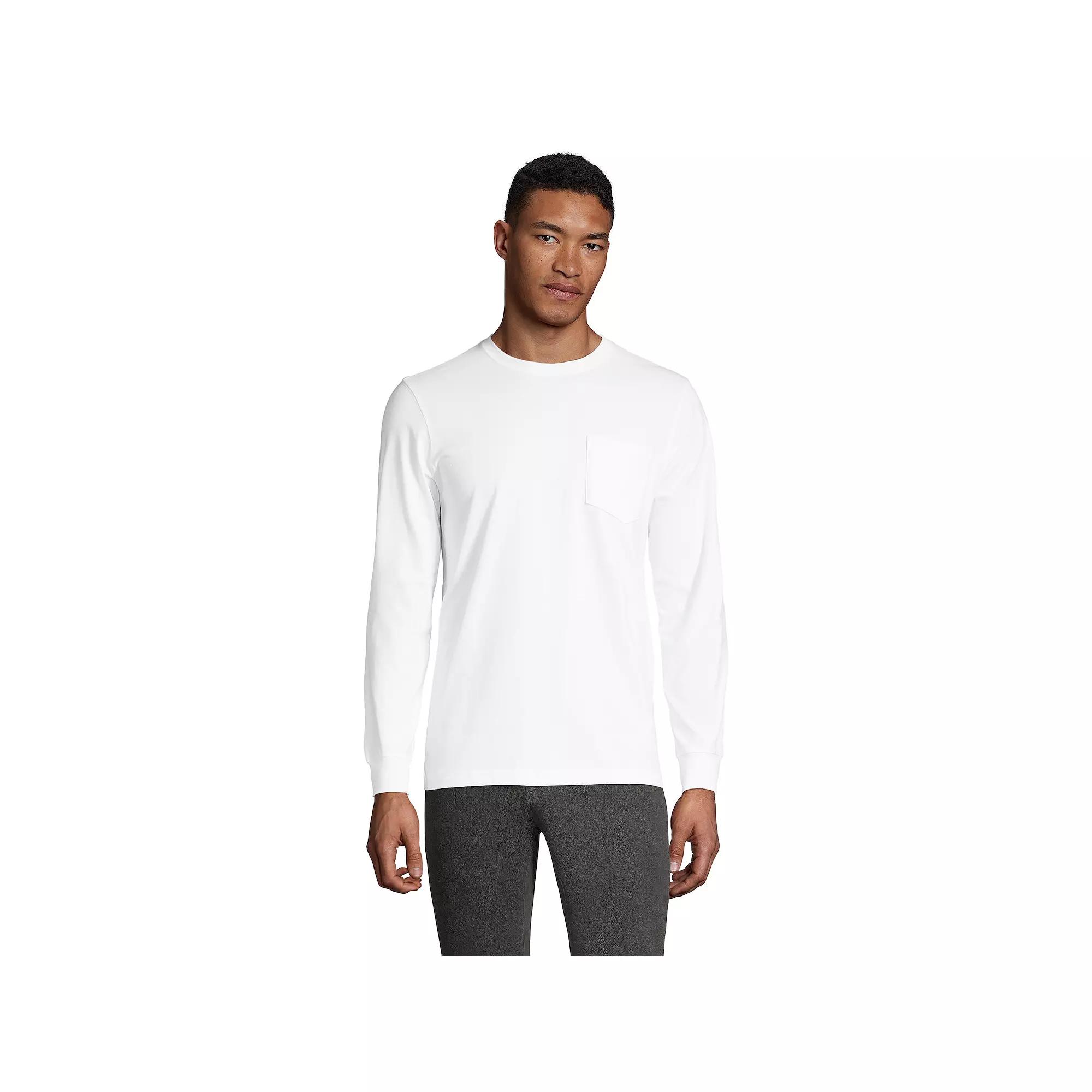 Big & Tall Lands' End Super-T Pocket Tee, Men's,  Product Image