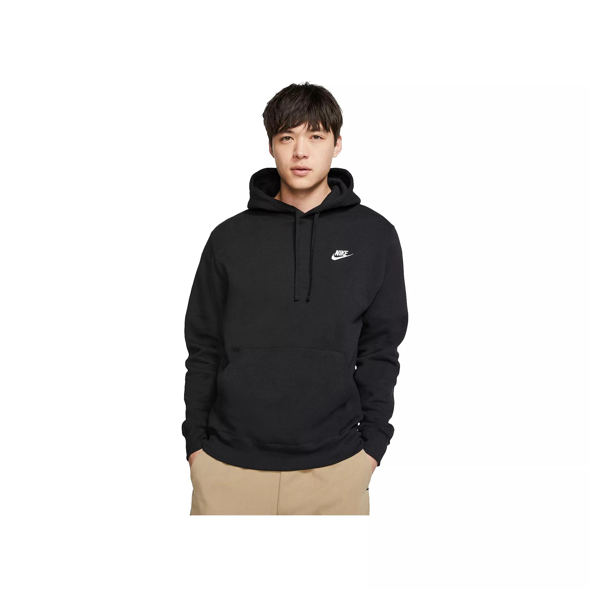 Mens Nike Sportswear Club Fleece Pullover Hoodie | BV2654-010 Product Image