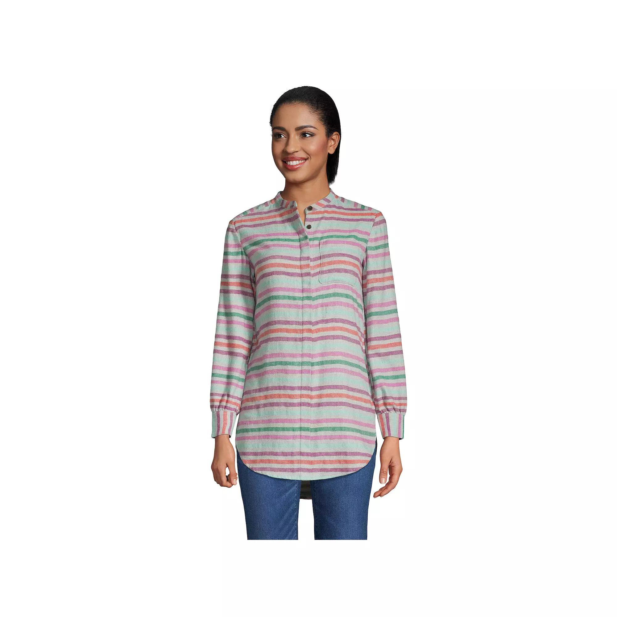 Women's Lands' End Flannel A-Line Tunic Top,  Product Image