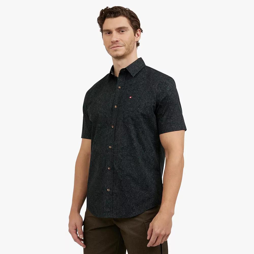 Men's Quiksilver Short Sleeve Button Down Shirt, Size: XL, Black Product Image