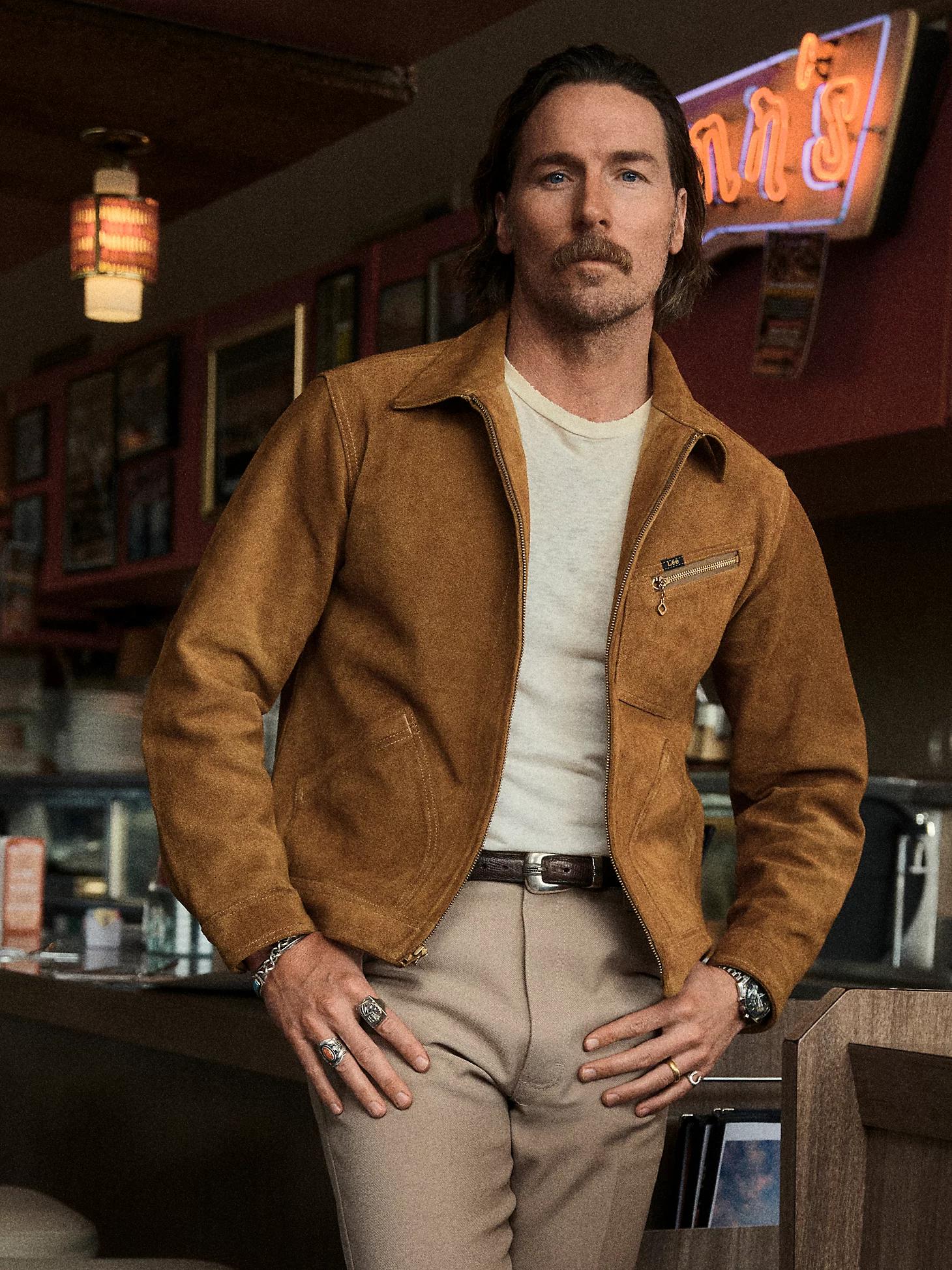 Men's Lee® x Buck Mason Rambler Suede 91-B Jacket | Men's Jackets & Outerwear | Lee® Product Image