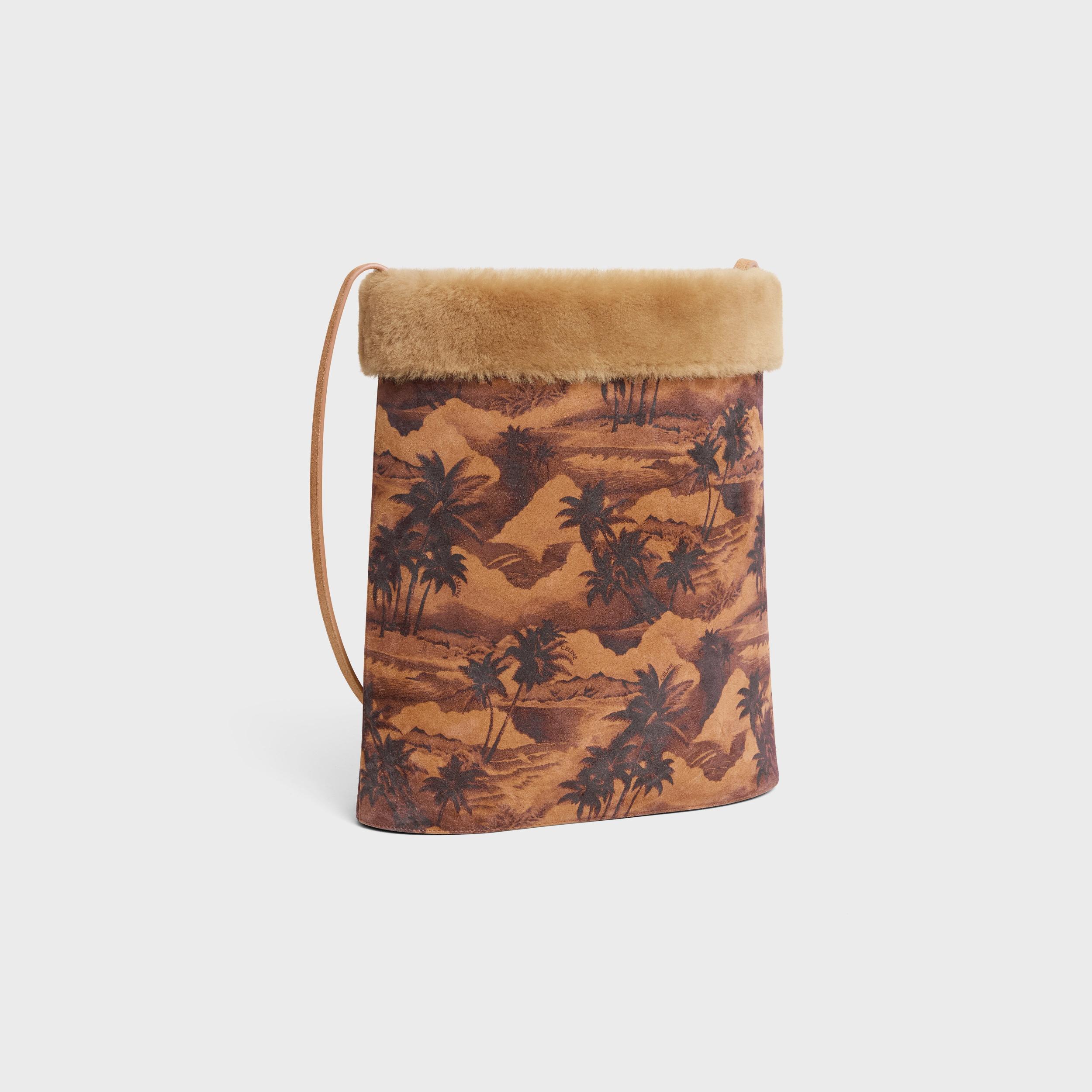BUCKET IN SHEARLING PALM TREES PRINT Product Image