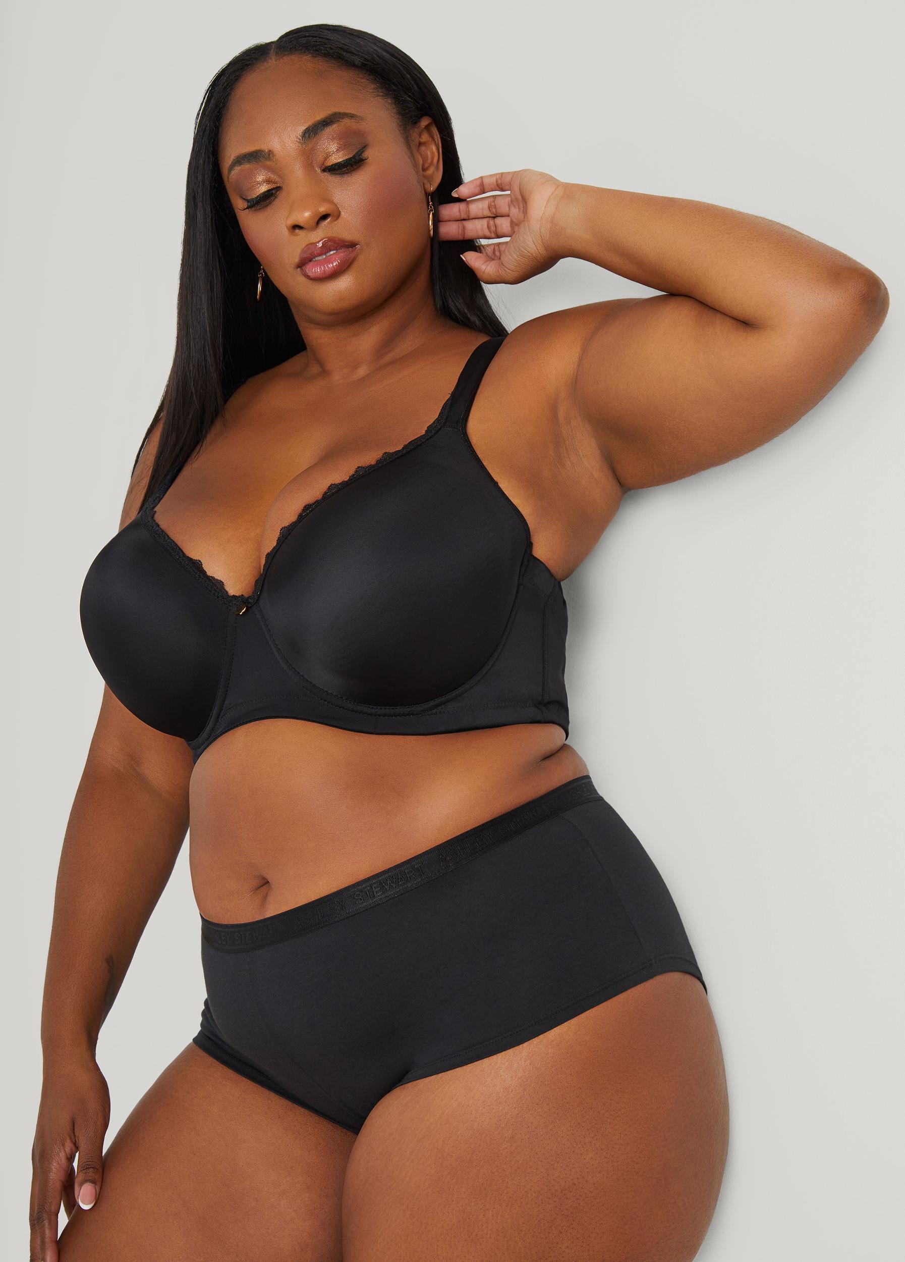 Plus Size Logo Cotton Blend Boyshorts Ashley Stewart Product Image