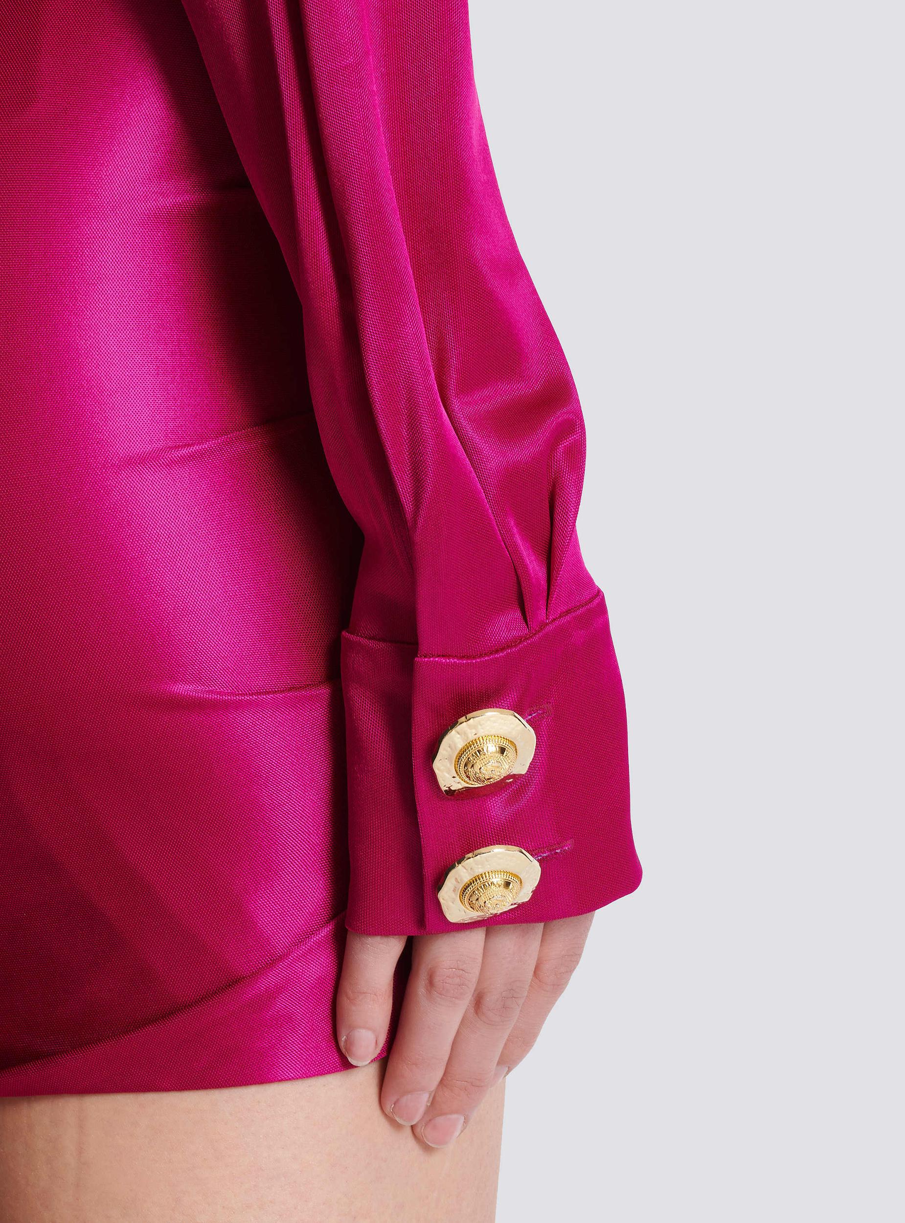 Short draped interlock jersey dress Product Image