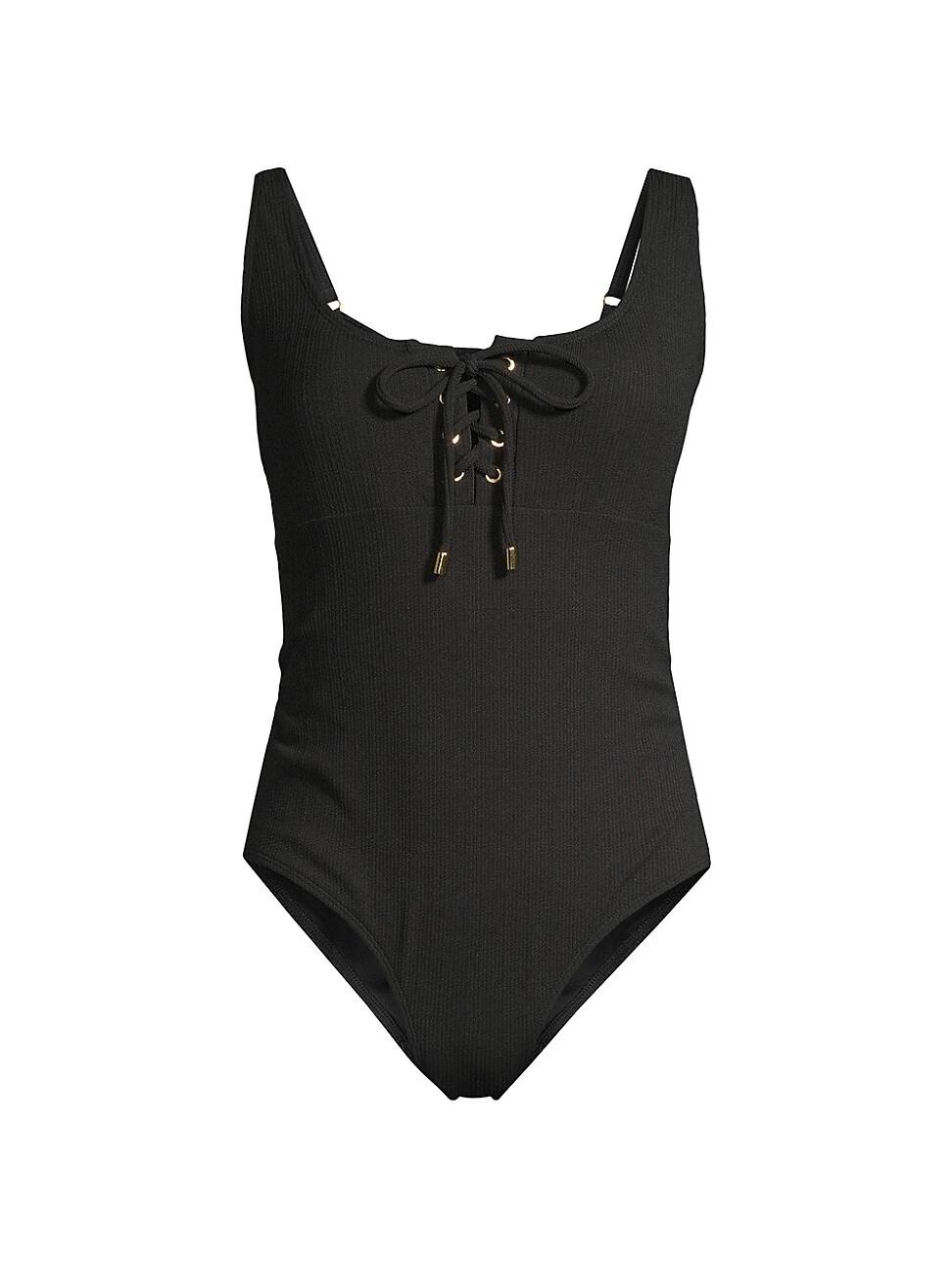 Womens Taylor Lace-Up One-Piece Swimsuit Product Image