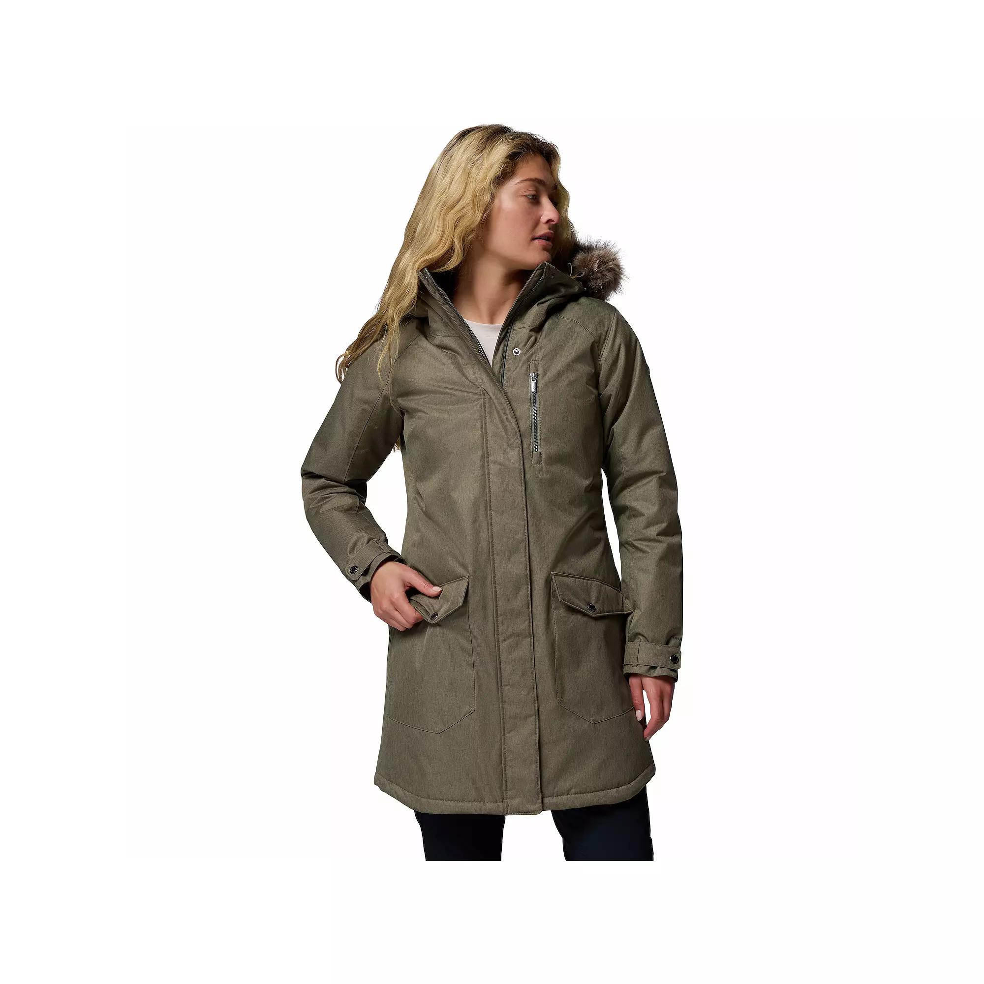 Women's Columbia Suttle Mountain Faux Fur Long Insulated Jacket,  Product Image